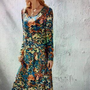 Ladies XXL (14) Leaf print dress